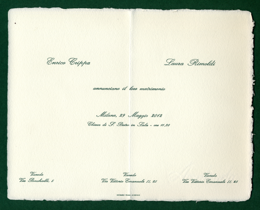 La Tipografia :: Partecipazioni di Nozze e Inviti :: Partecipazioni in carta  Amalfi :: Partecipazioni in carta Amalfi