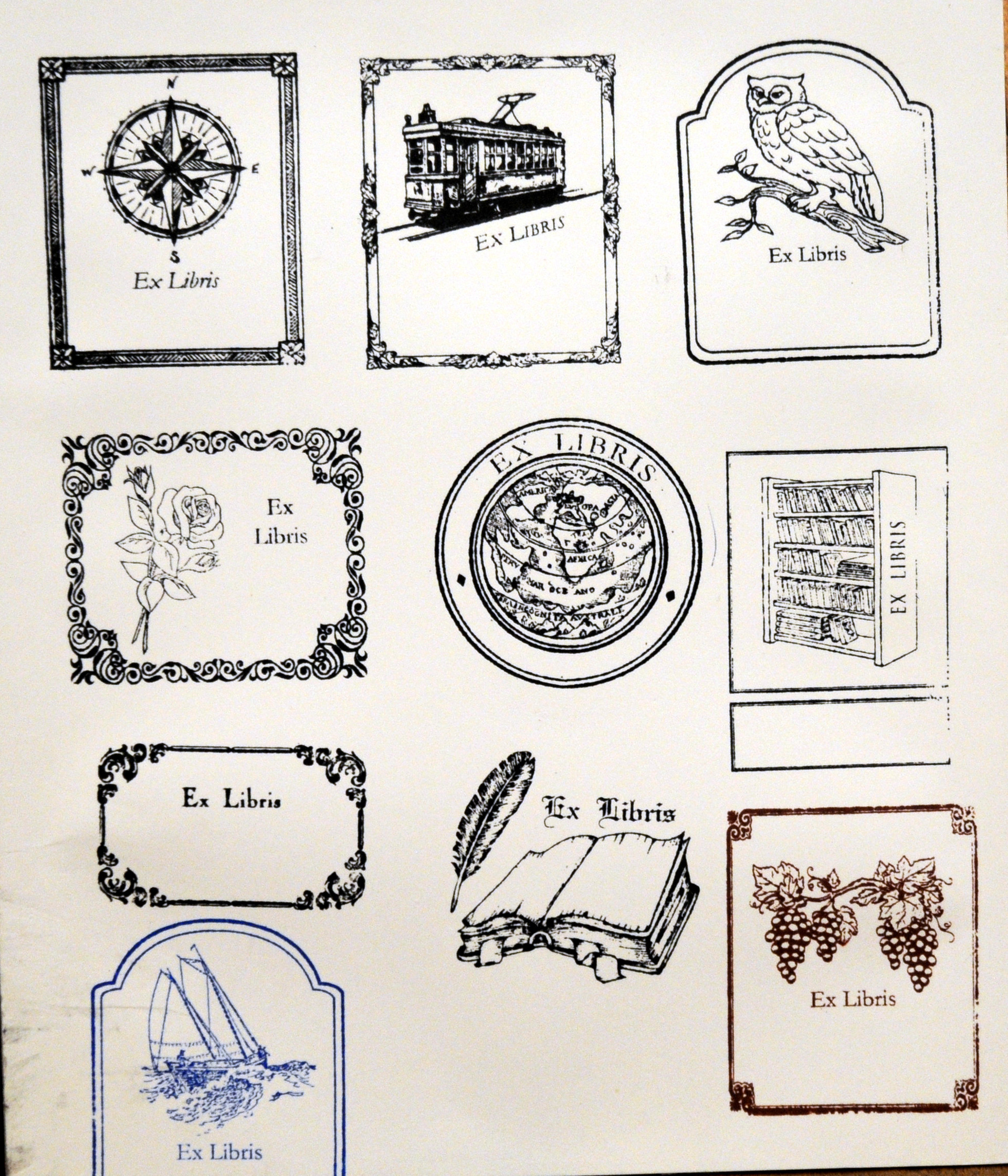 Ecco alcuni dei disegni per ex libris - Laboratorio Timbri