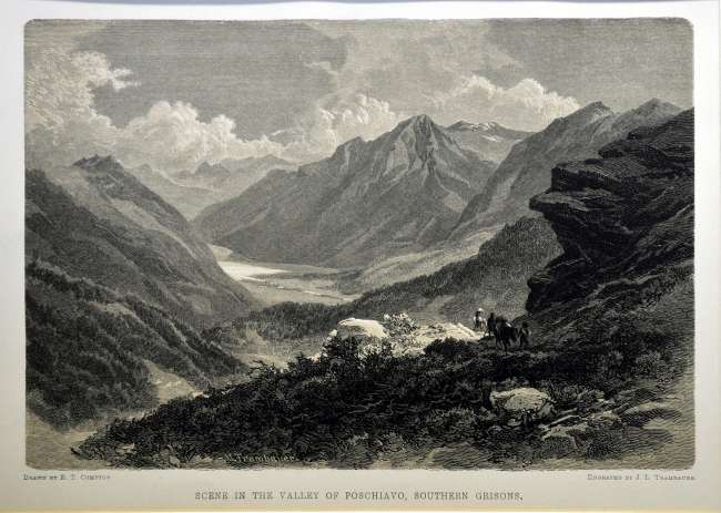 Scene in the valley of Poschiavo, southern Grisons