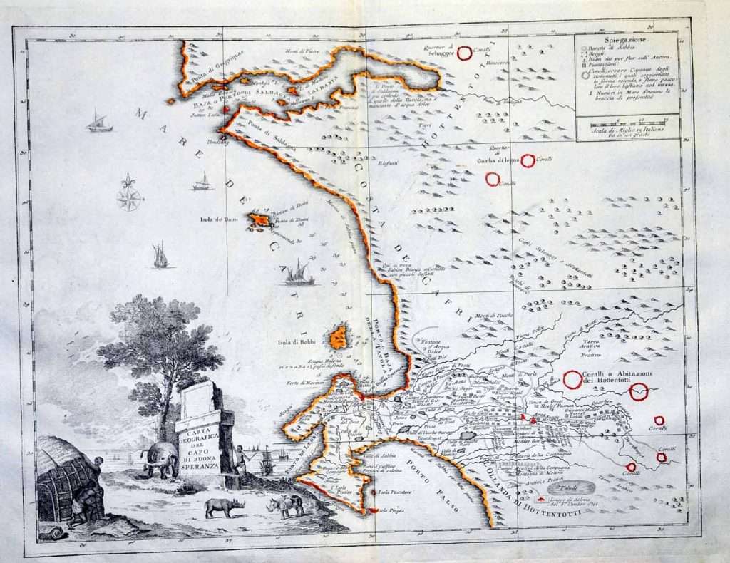 Carta geografica del Capo di Buona Speranza